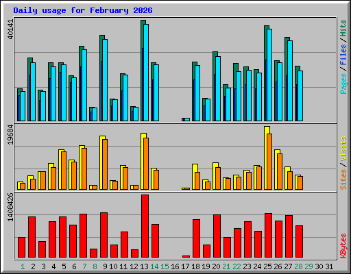 Daily usage for February 2026