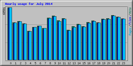 Hourly usage for July 2014