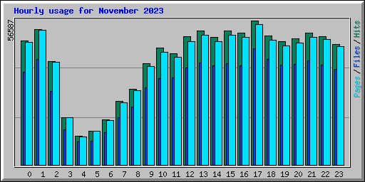 Hourly usage for November 2023