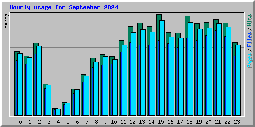 Hourly usage for September 2024