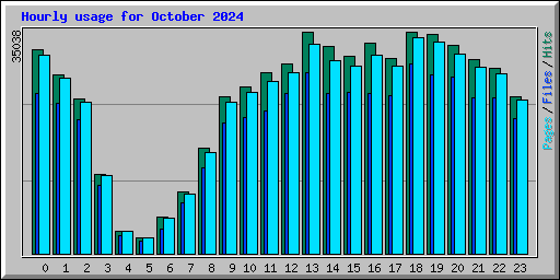 Hourly usage for October 2024