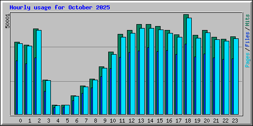 Hourly usage for October 2025