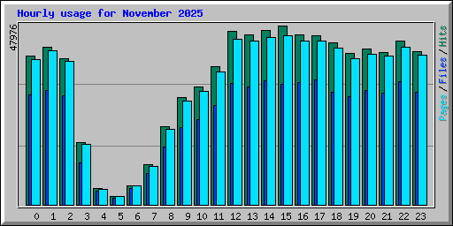 Hourly usage for November 2025