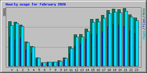 Hourly usage for February 2026