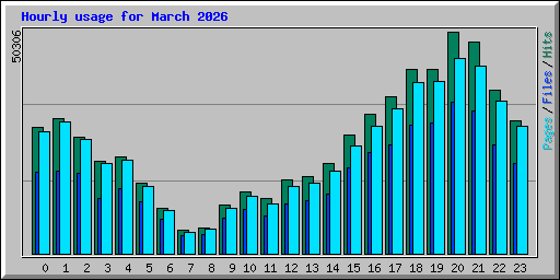 Hourly usage for March 2026